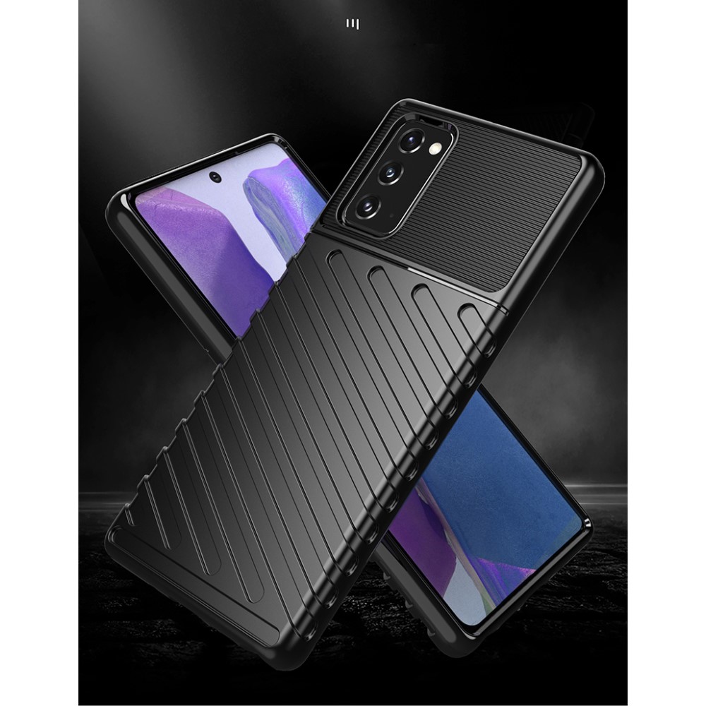 OEM Thunder Twill Texture Skal Till Galaxy Note 20 - Svart
