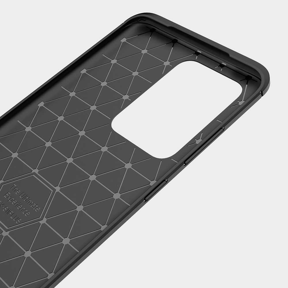 OEM Carbon Fiber Brushed Skal för Galaxy S20 Ultra - Svart