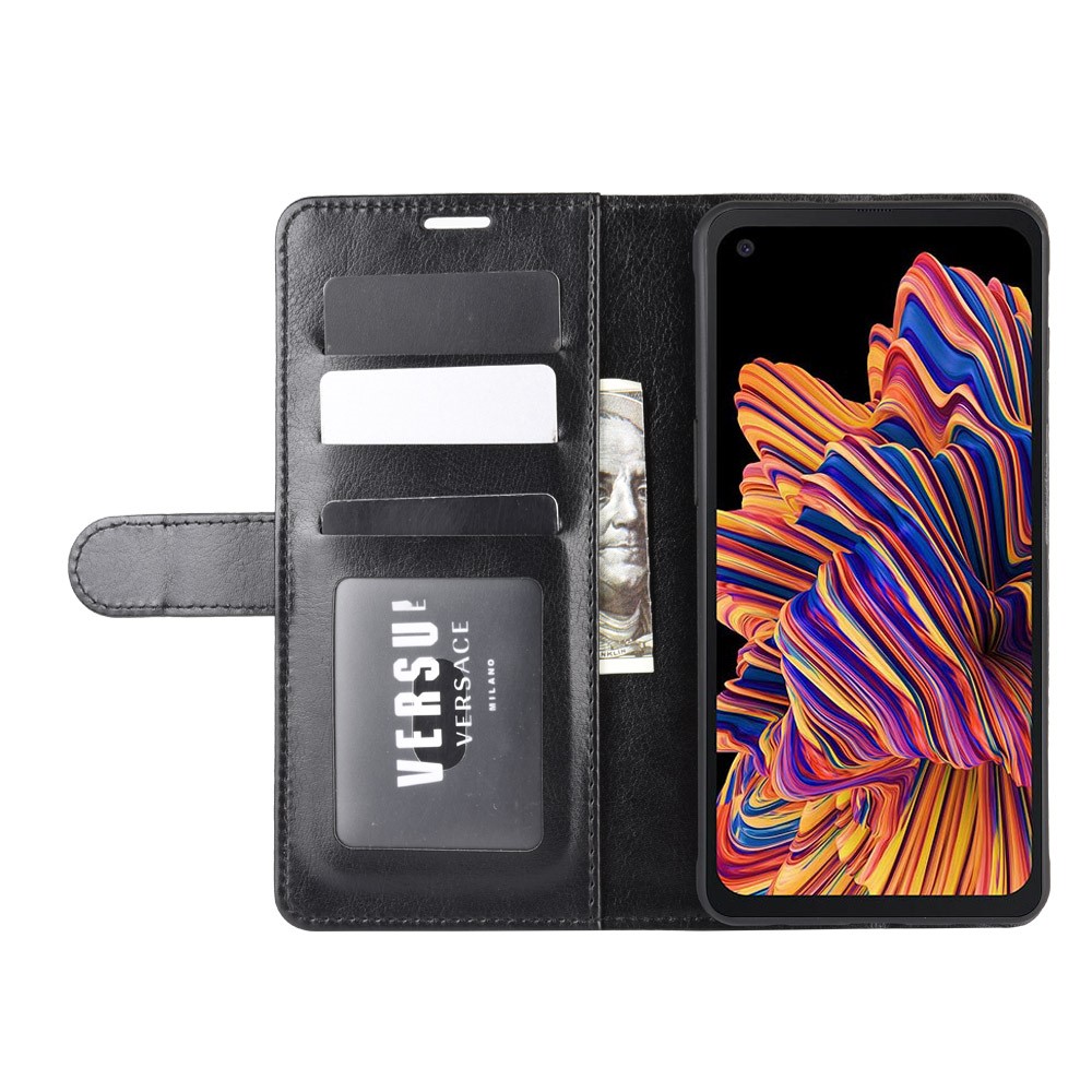 OEM Läder Plånboksfodral Samsung Galaxy Xcover Pro - Svart