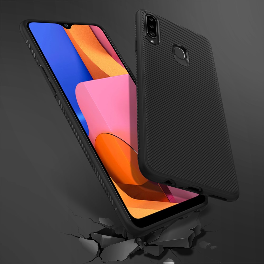 OEM Jazz Twill Mobilskal Samsung Galaxy A20s - Svart