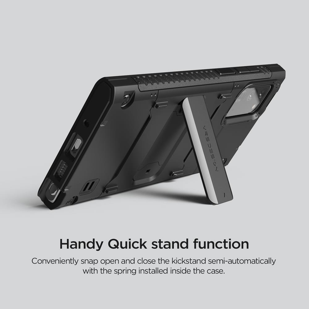 VERUS VRS DESIGN Damda QuickStand Skal Galaxy Note 20 - Svart