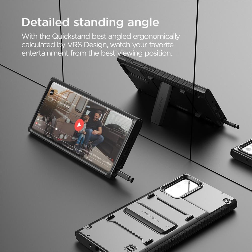 VERUS VRS DESIGN Damda QuickStand Skal Galaxy Note 20 - Svart
