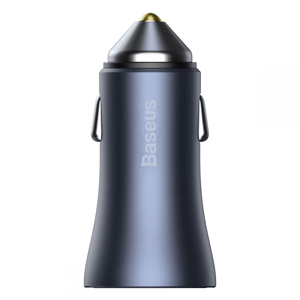 BASEUS Baseus Golden 2-Port Bil Laddare Usb & USB-C 40w - Grå
