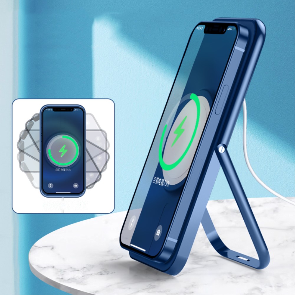 A-One Brand Desktop Mount Magsafe Wireless Charger - Blå