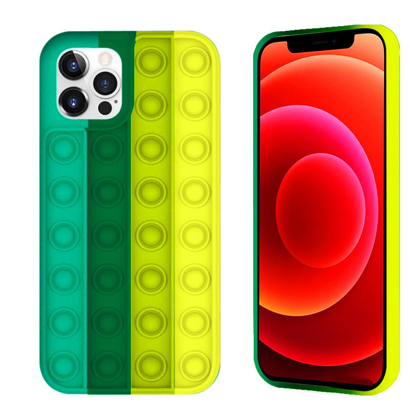 OEM Pop it Fidget Multicolor Skal iPhone 13 Pro Max - Mörk Grön