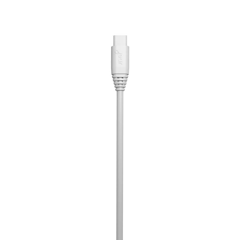 GEAR GEAR Laddkabel MicroUSB 0.3m Rund Kabel - Vit