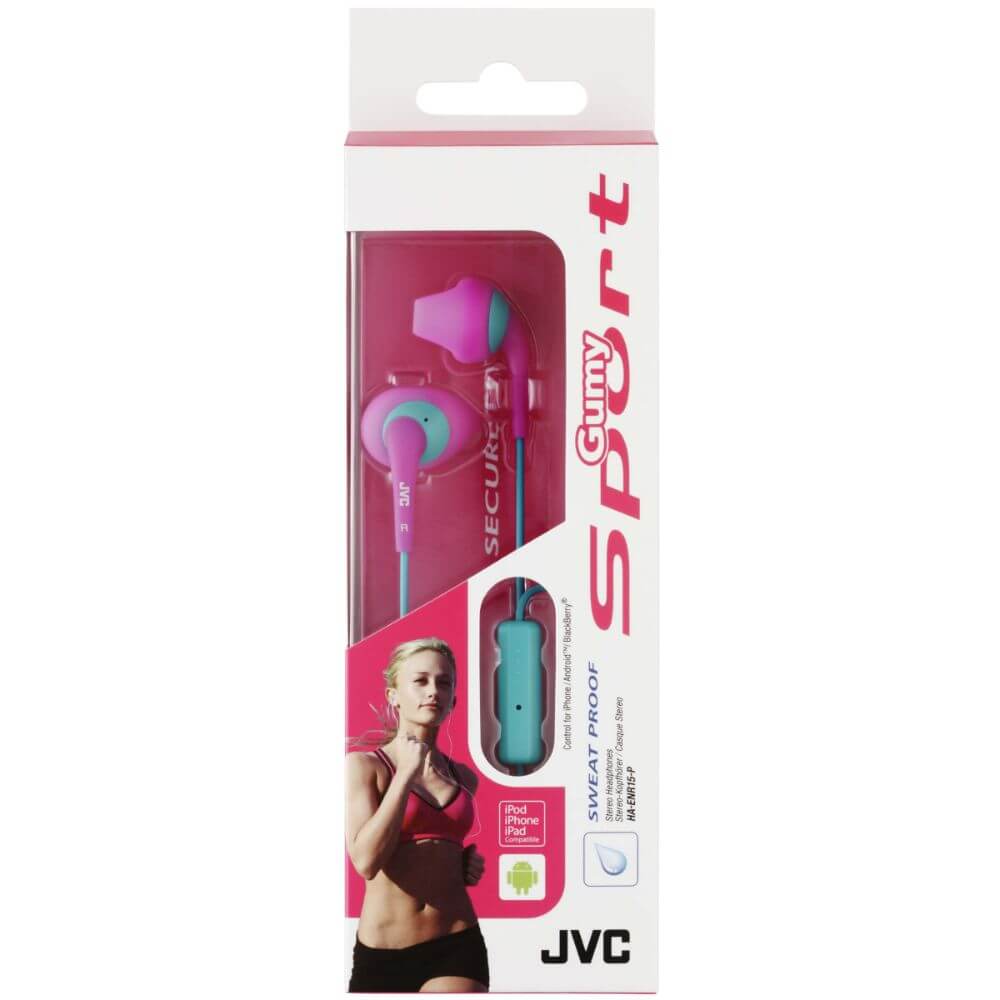 JVC JVC Hörlur ENR15 Sport Mic In-Ear Rosa