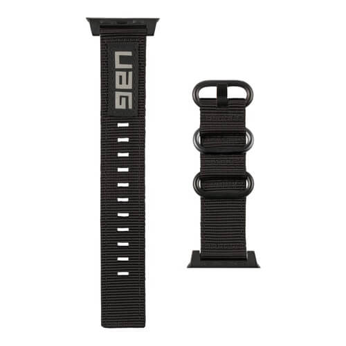 UTGATT1 UAG Klockarmband för Apple Watch 44/42 mm, Nato Eco Strap, Svart