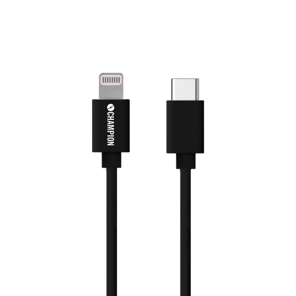 Champion Champion USB-C till Lightning kabel 2m Svart