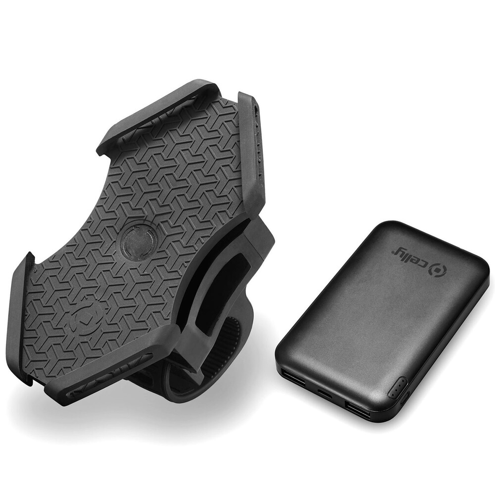 Celly Celly Cykel-/ e-scooterhållare med inbyggd powerbank 5000 mAh