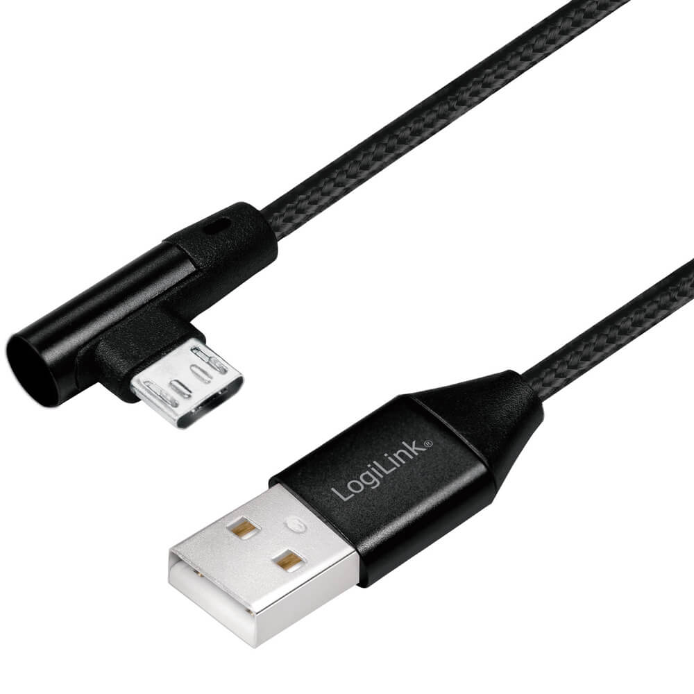 LogiLink LogiLink Vinklad MicroUSB-kabel USB 2.0 1m