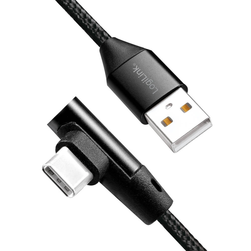 LogiLink LogiLink Vinklad USB-C kabel USB 2.0 Max 3A 0.3m