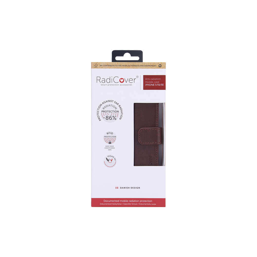 Radicover RADICOVER Strålningsskydd Mobilfodral PU iPhone 5/5S/SE