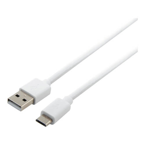 Essentials Essentials USB-A till microUSB Kabel 1m Polybag White