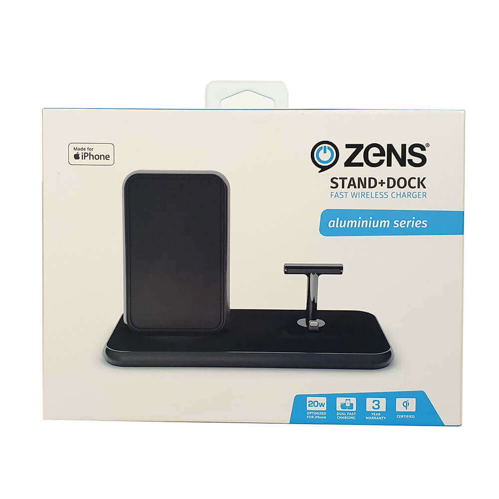 ZENS ZENS Triple QI Trådlös laddare 2x10W Apple Watch Laddare