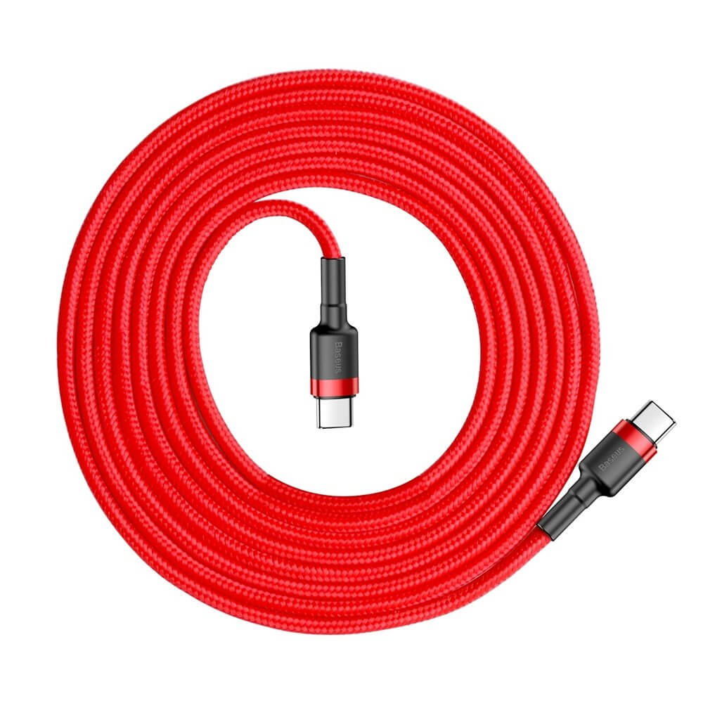 BASEUS Baseus Cafule USB-C till USB-C kabel PD PD2.0 60W 2m Röd