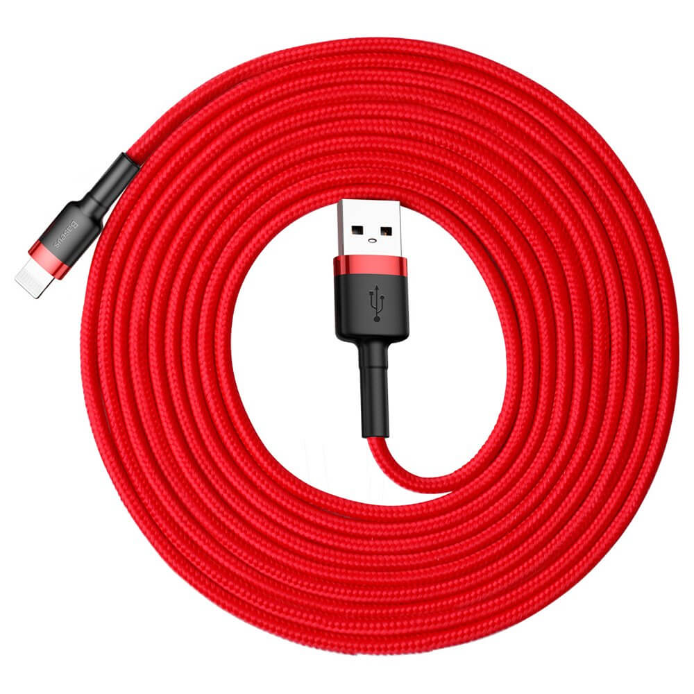 BASEUS Baseus Cafule USB-A till Lightning kabel QC3.0 2A 3m Röd