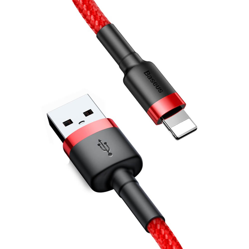 BASEUS Baseus Cafule USB-A till Lightning kabel QC3.0 2A 3m Röd