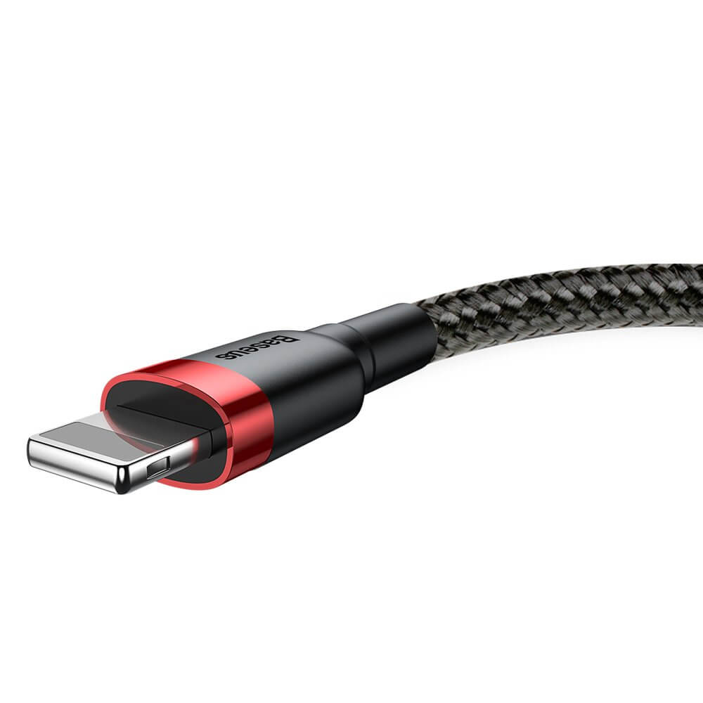 BASEUS Baseus Cafule USB-A till Lightning kabel QC3.0 2A 3m Svart-Röd