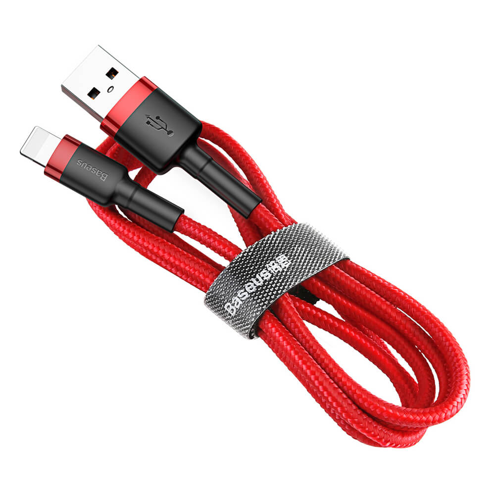BASEUS Baseus Cafule USB-A till Lightning kabel QC 3.0 1.5 A 2m Röd