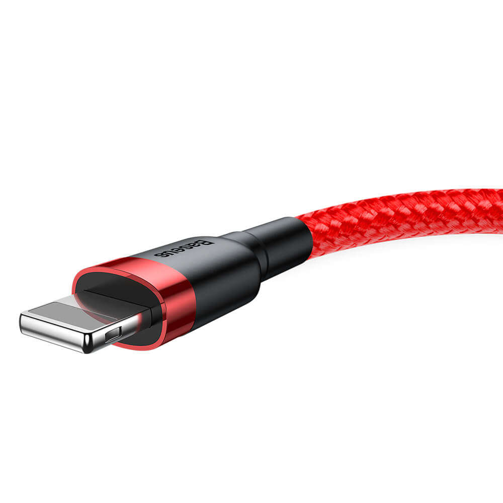 BASEUS Baseus Cafule USB-A till Lightning kabel QC 3.0 2.4 A 1M Röd