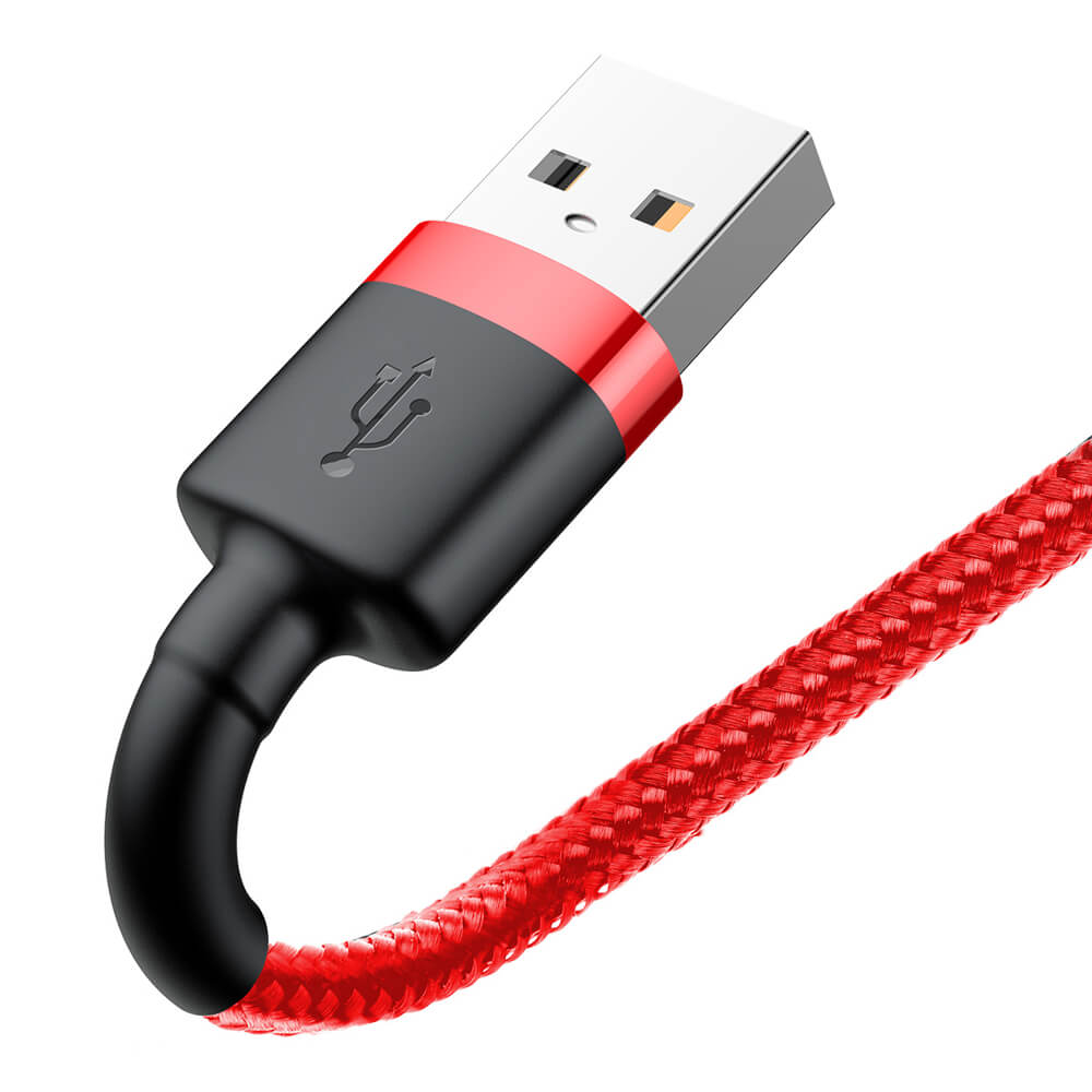 BASEUS Baseus Cafule USB-A till Lightning kabel QC 3.0 2.4 A 1M Röd