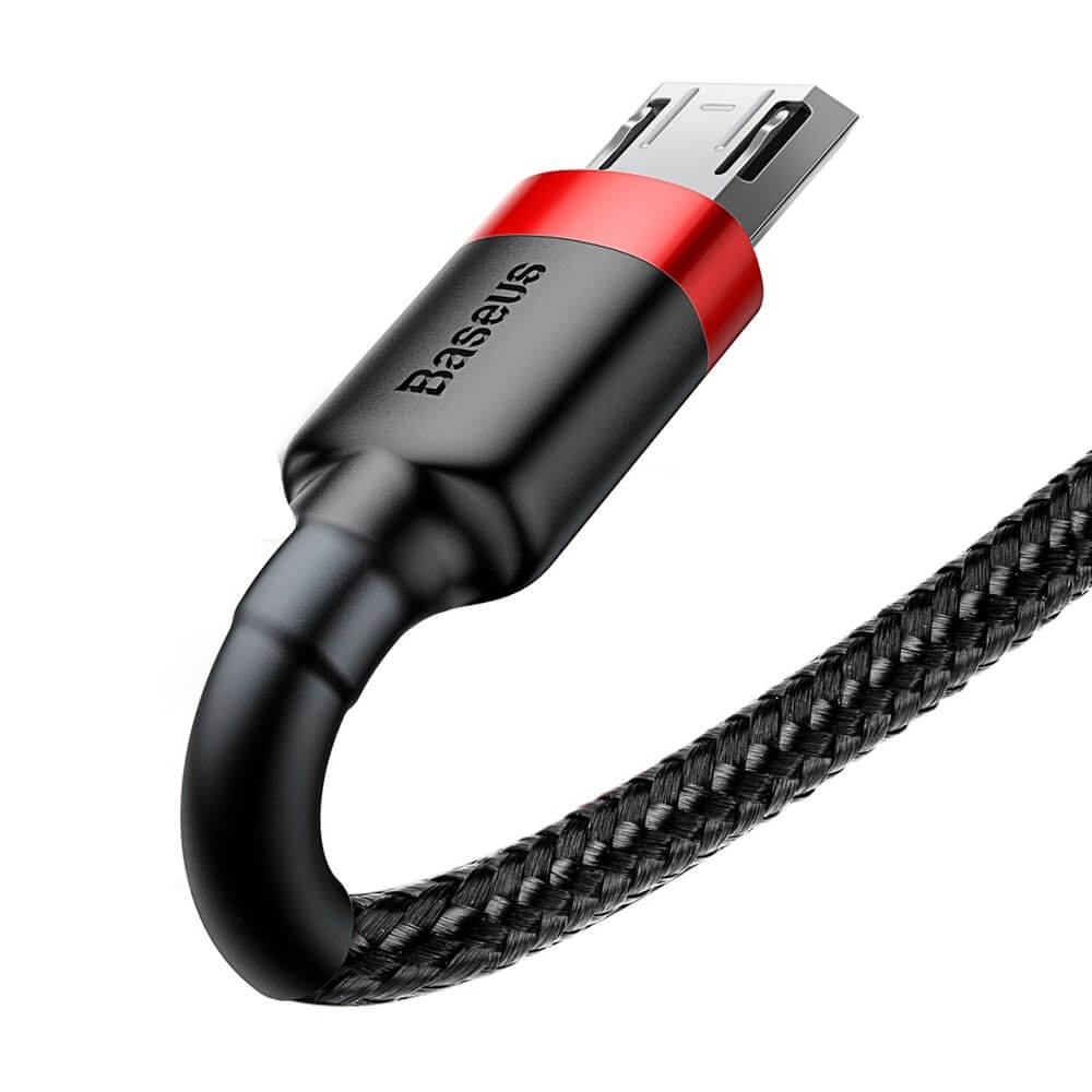 BASEUS Baseus Cafule microUSB kabel 2A 3M Svart-Röd