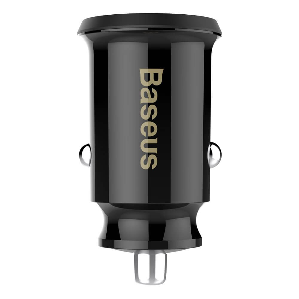 BASEUS Baseus Grain Billaddare Mini Universal Smart 2x USB 3.1A Svart