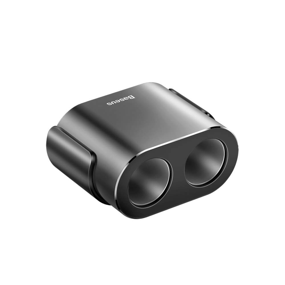 BASEUS Baseus High Efficiency dual-cigarette tändare 80W USB 3.1A Svart