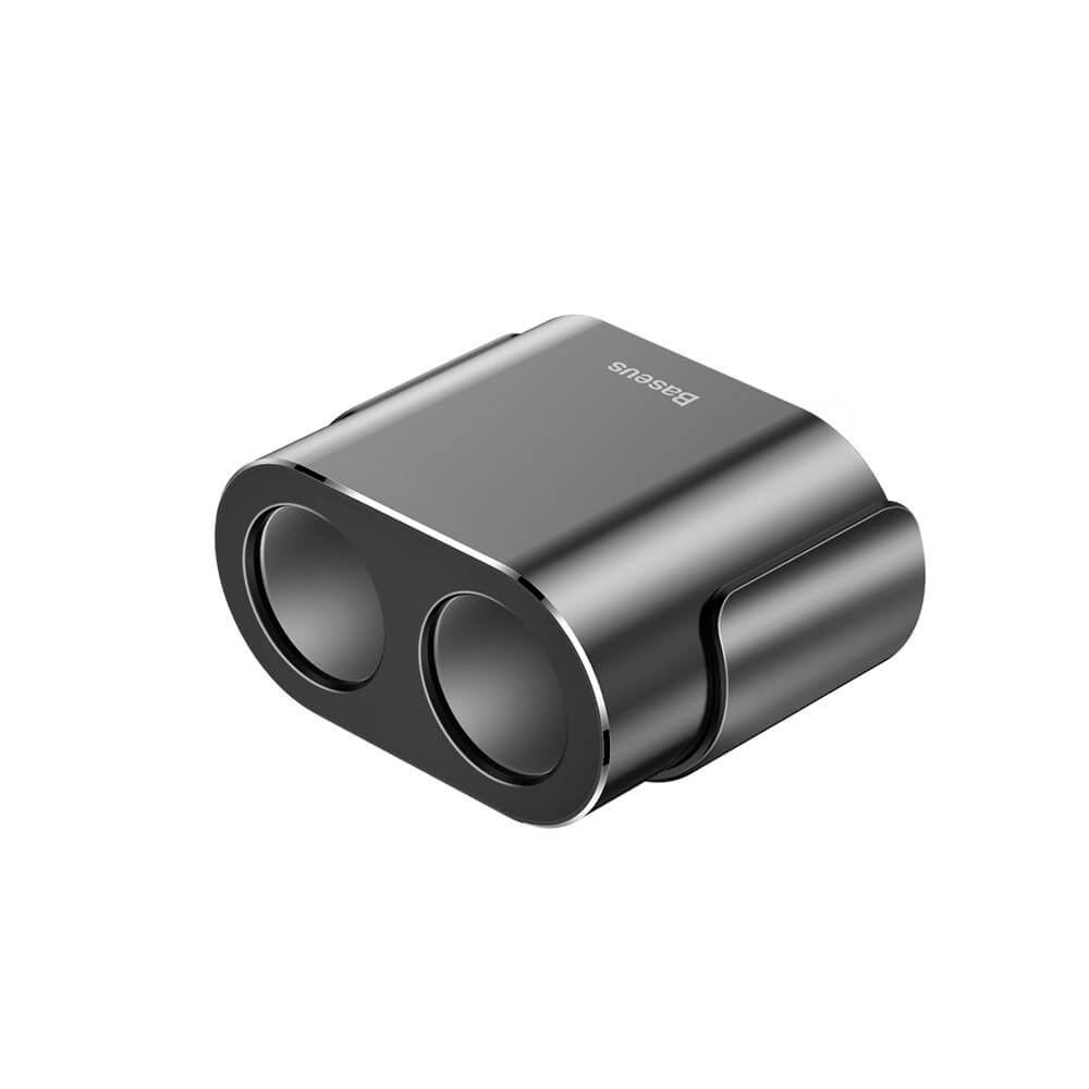 BASEUS Baseus High Efficiency dual-cigarette tändare 80W USB 3.1A Svart