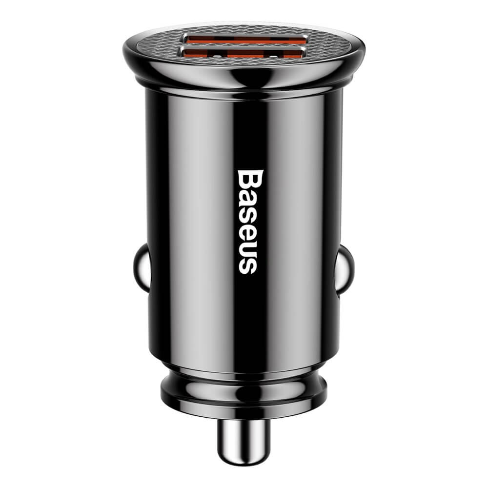 BASEUS Baseus Universal Smart Billaddare 2x USB 3.0 SCP AFC 30W Svart