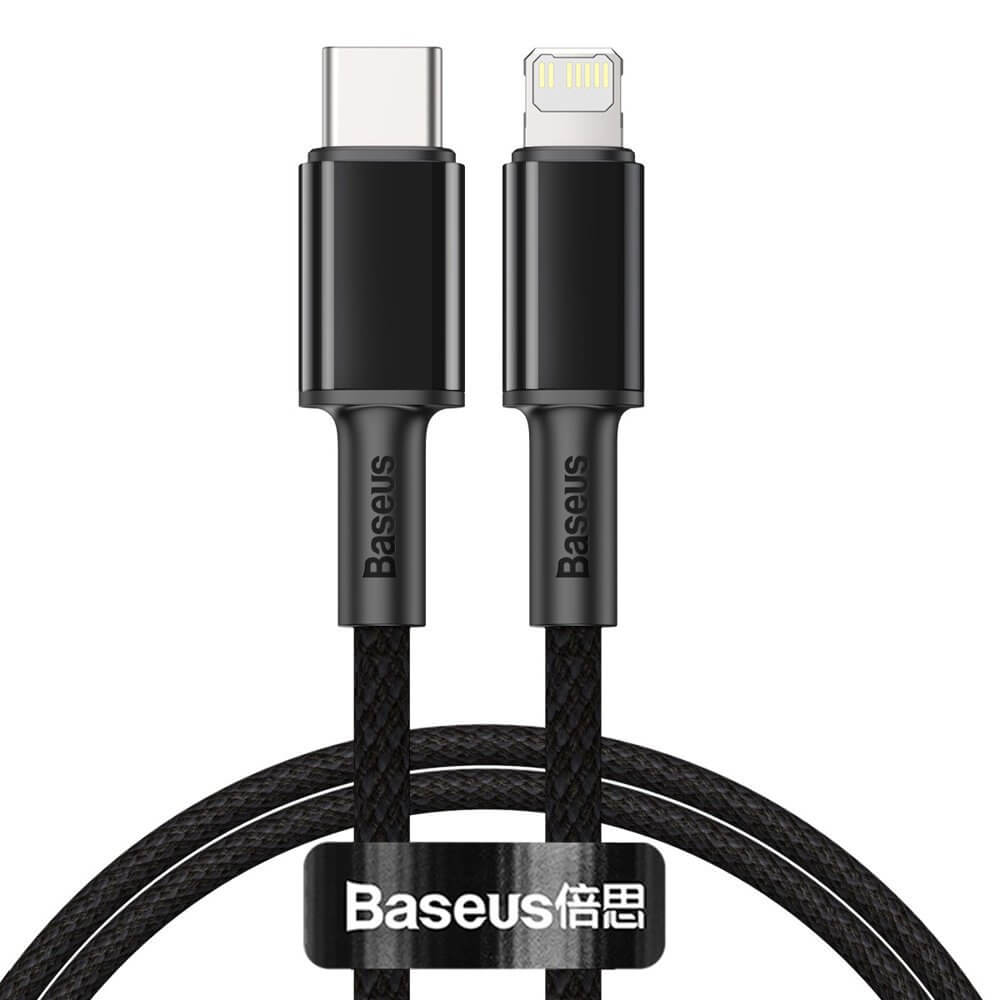 BASEUS Baseus USB-C till lightning kabel 20 W 1m Svart