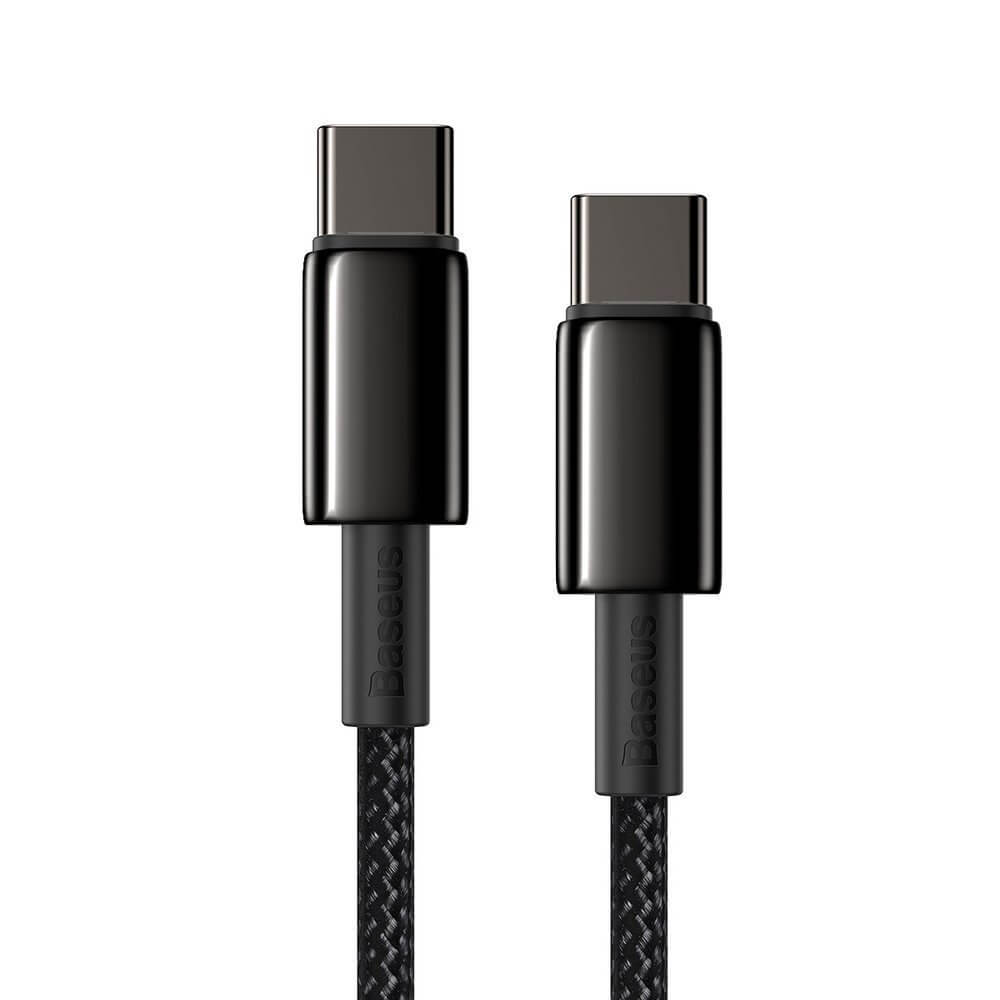 BASEUS Baseus USB-C till USB-C kabel 100W 5 A 1m Svart
