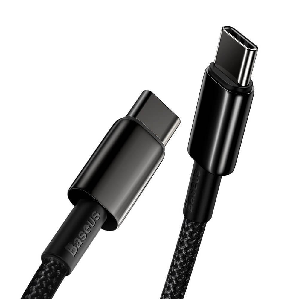 BASEUS Baseus USB-C till USB-C kabel 100W 5 A 1m Svart