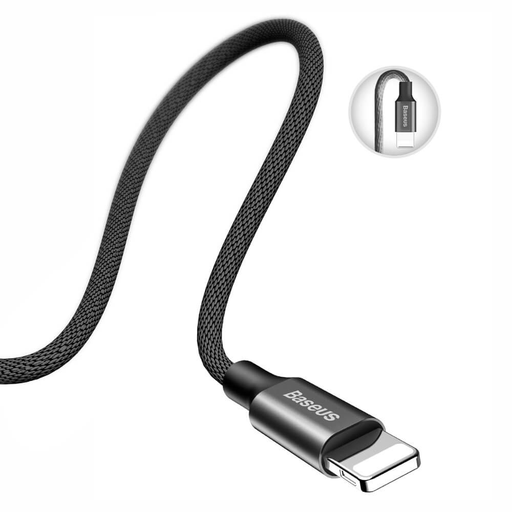 BASEUS BASEUS Yiven USB-A till Lightning kabel 1.2m Svart