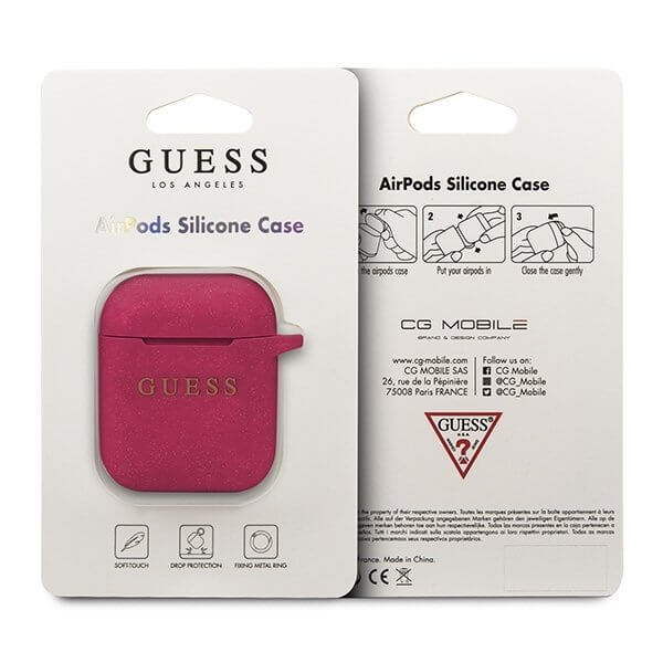 Guess Guess airpod skal Silikon - Fuchsia