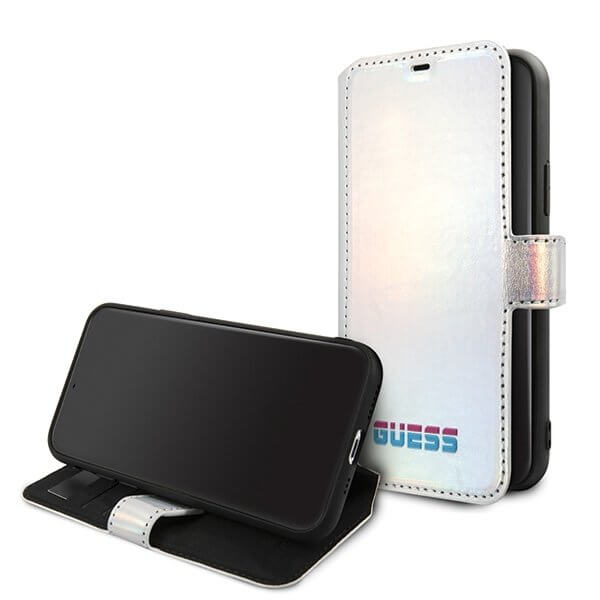 Guess Guess iPhone 11 Pro Max skal book Iridescent Silver