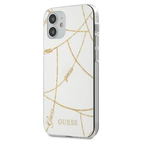 Guess Guess skal iPhone 12 Mini Chain Collection Vit guld