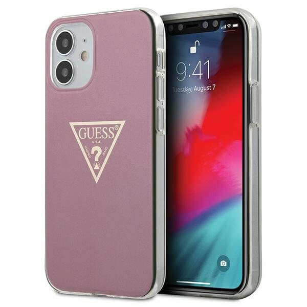 Guess Guess Skal iPhone 12 & 12 Pro Metallic Collection - Rosa