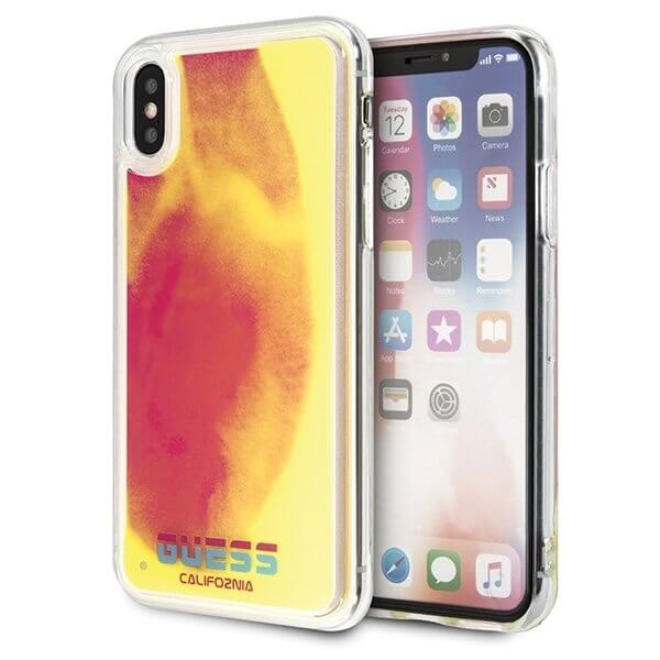 Guess Guess skal iPhone X/Xs California Glow in the dark Rosa