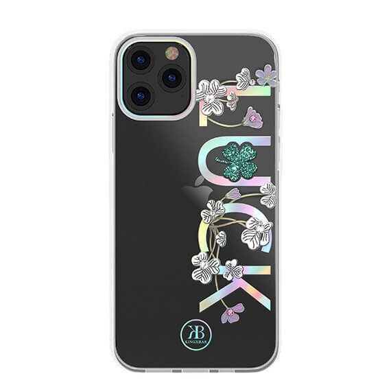 Kingxbar Kingxbar Lucky Series skal dekorerad iPhone 12 mini transparent