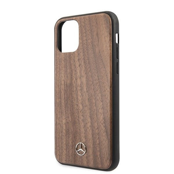 Mercedes Mercedes Case skal iPhone 11 Pro Max Skal Trä Linje Valnöt Brun
