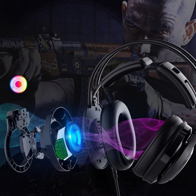 Tronsmart Tronsmart Glary Alpha Gaming RGB Headset Gamers Svart
