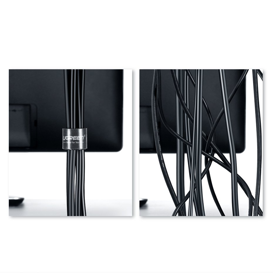 UTGATT1 Ugreen hook and loop straps Kabel organiserare 5m Svart