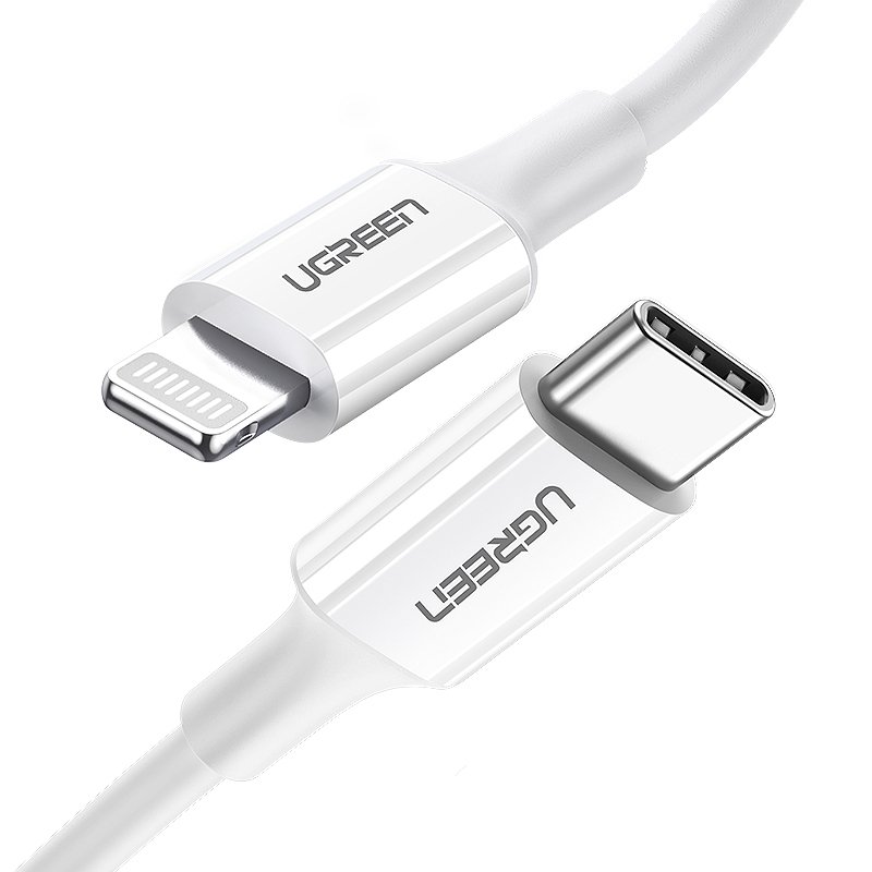 Ugreen Ugreen USB-C till USB-A kabel lightning MFI 1m 3A 18W Vit