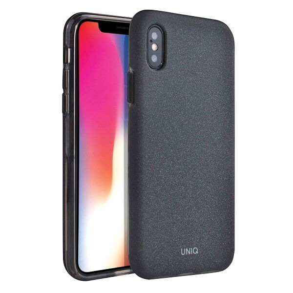 UNIQ UNIQ Lithos skal iPhone X/Xs träkol Svart