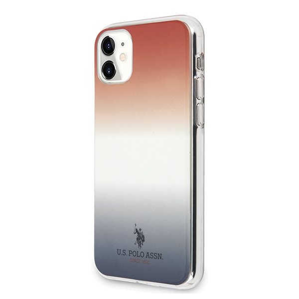 U.S. Polo Assn. U.S. Polo Assn. Gradient Pattern Collection iPhone 11 Blå Röd
