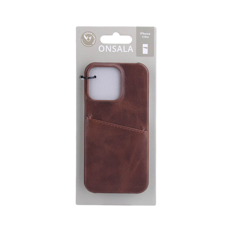Onsala Onsala Mobilskal Brun med Kortfack iPhone 13 Pro