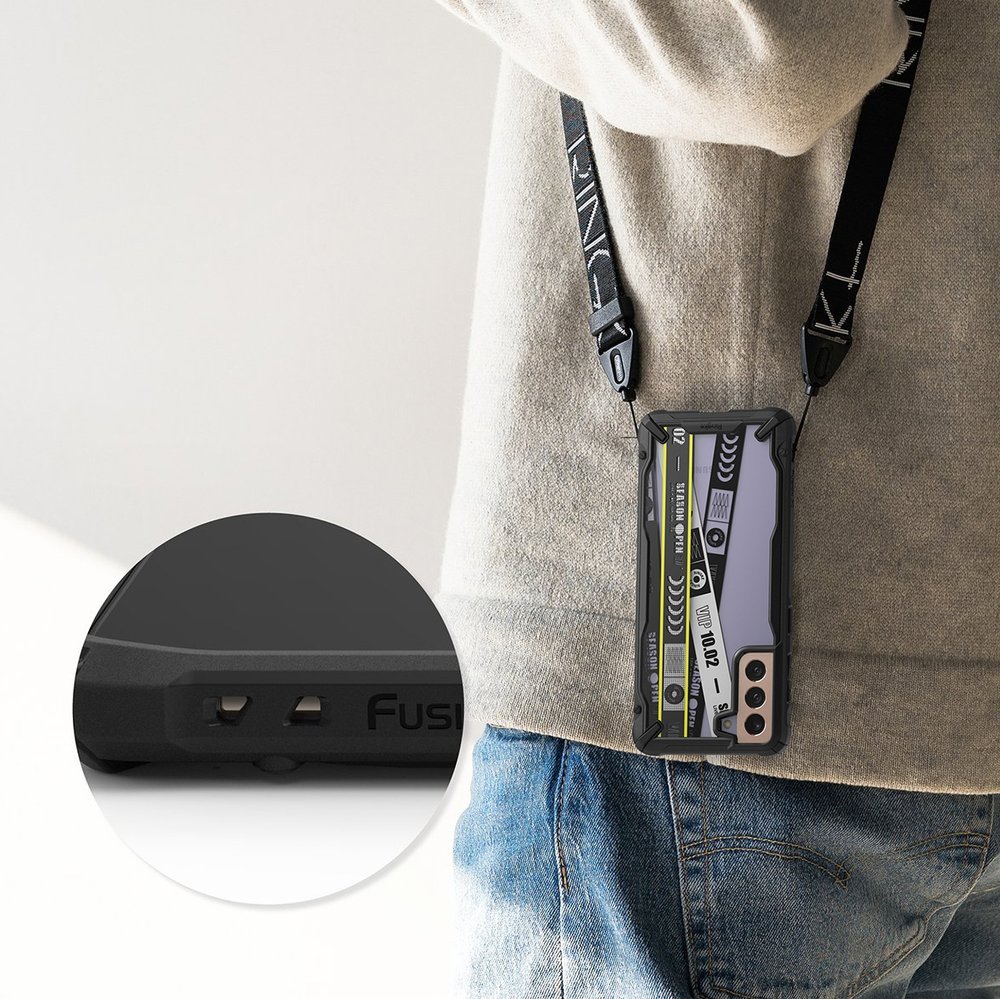 OEM Ringke Fusion X Skal Samsung Galaxy S21 Plus 5G - Svart Ticket Band