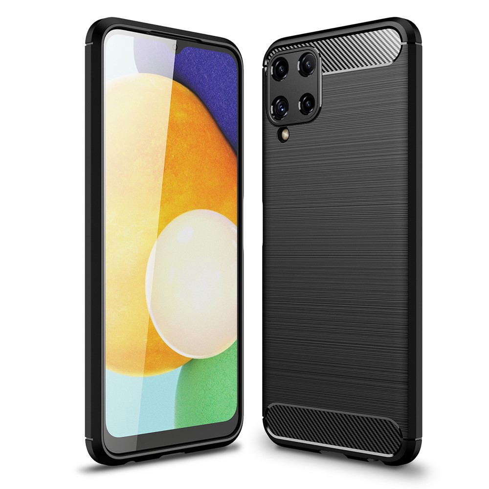 OEM TPU Carbon Skal Galaxy A22 4G - Svart